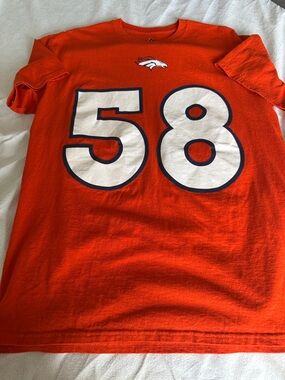 Denver Broncos #58 Von Miller Orange Tee (2011-2021)